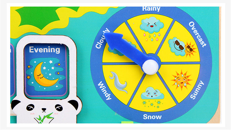 Montessori Wooden Weather & Time Cognition Calendar - Dandelion Babies