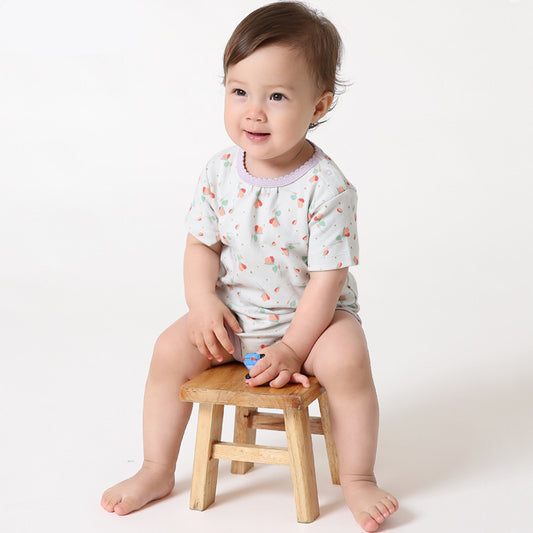 Tiny Tootsies: Baby Short-sleeved Romper - Dandelion Babies