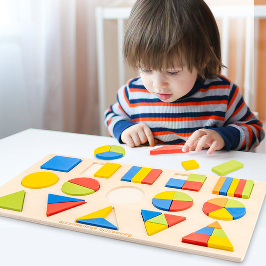 Montessori Jigsaw Geometry Puzzle Board - Dandelion Babies