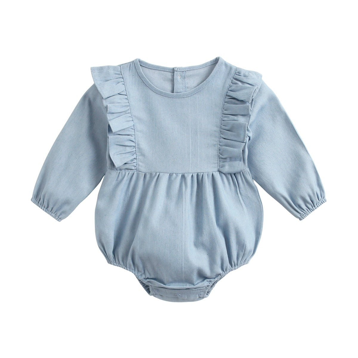 Baby Denim Bodysuit Wrap Fart Romper - Dandelion Babies