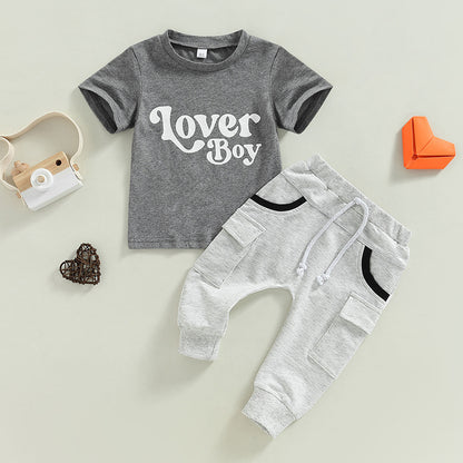 Monogram Marvel Gray Summer Set for Baby - Dandelion Babies