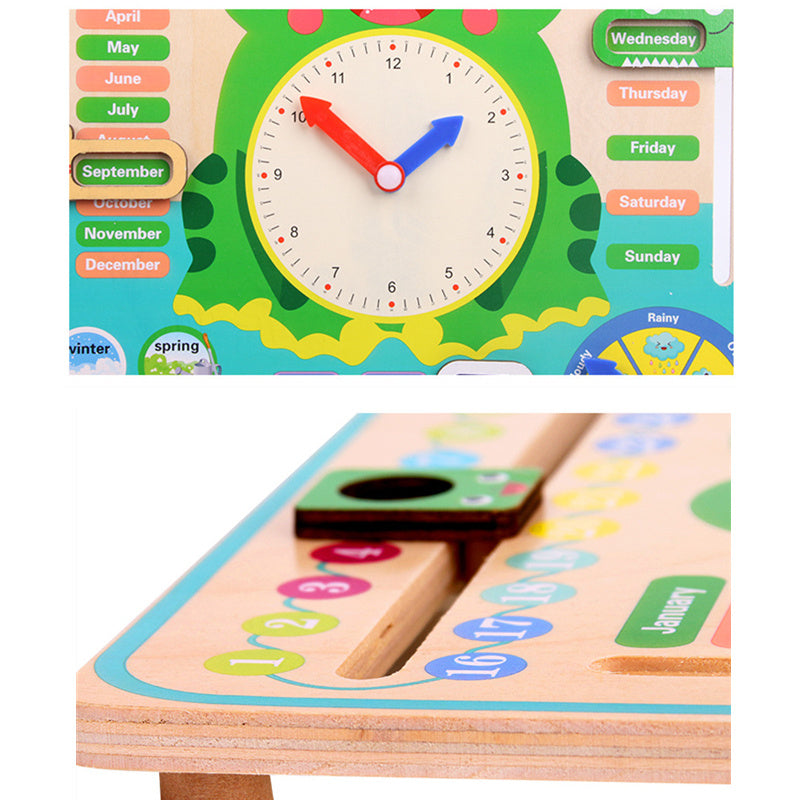 Montessori Wooden Weather & Time Cognition Calendar - Dandelion Babies