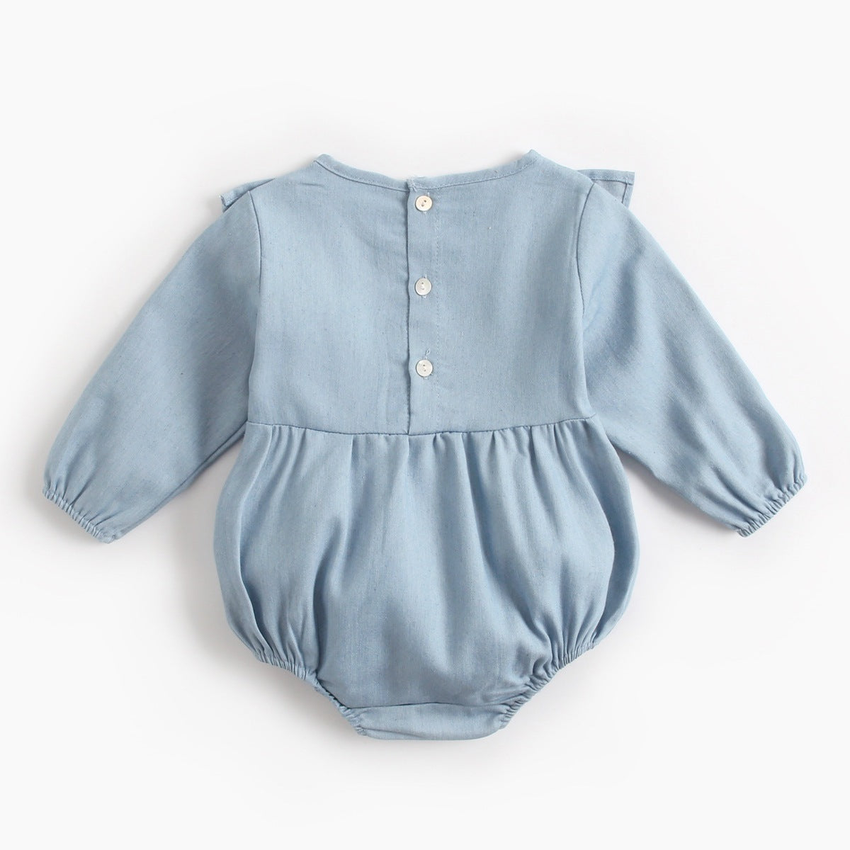 Baby Denim Bodysuit Wrap Fart Romper - Dandelion Babies